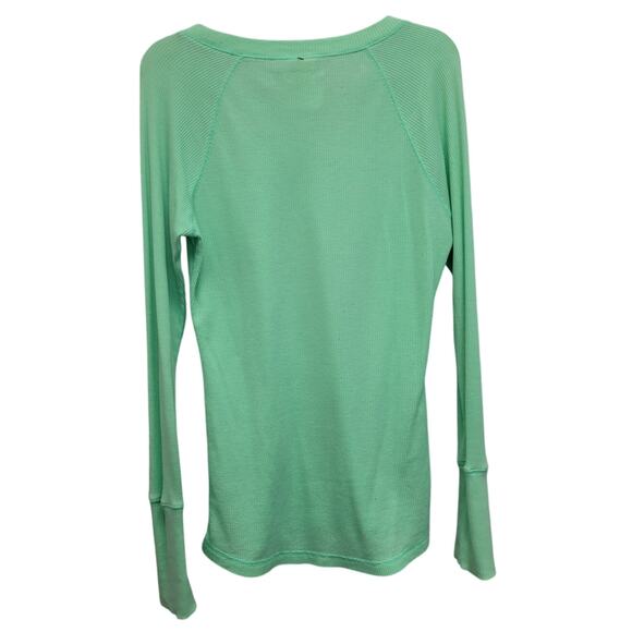 Hand Printed Upcycled Womens 2X Joy Love Cheer Believe Christmas Waffled Shirt - Picture 3 of 4